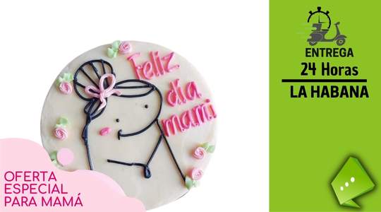 CAKE MEME PARA MAMÁ + VELAS para La Habana | Entrega Rápida (24 hrs)